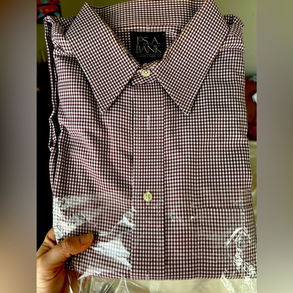 NWOT. Jos A Bank Travelers Collection men’s large button shirt. - Picture 1 of 5